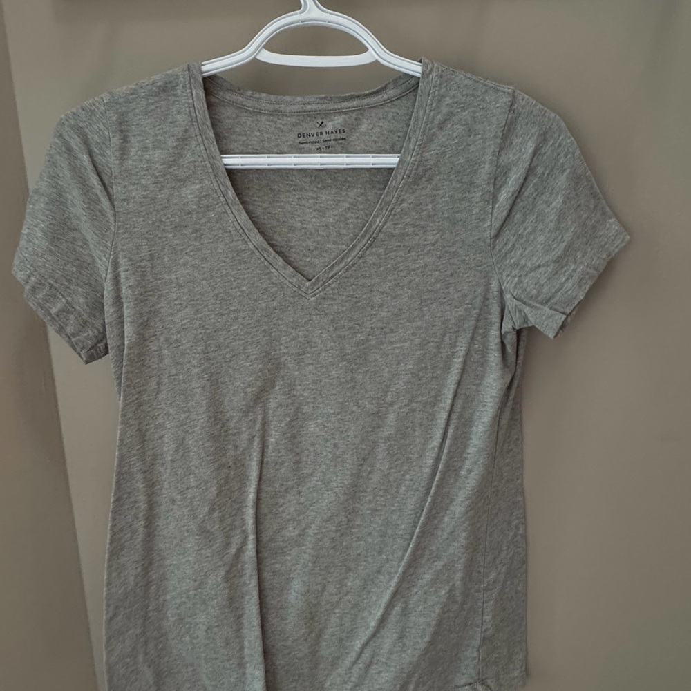 Denver Hayes Heather Gray V-Neck Tee